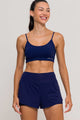 Conjunto Top Alcinha e Short Soltinho Poliamida Marinho
