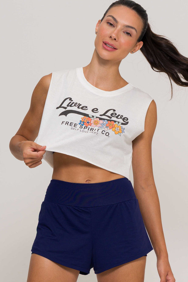 Cropped Regata Jardim Livre e Leve