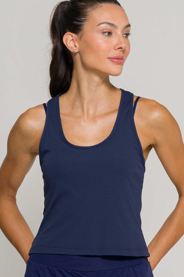 Regata Nadador de Poliamida Marinho