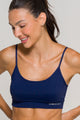 Top Alcinha de Poliamida Marinho