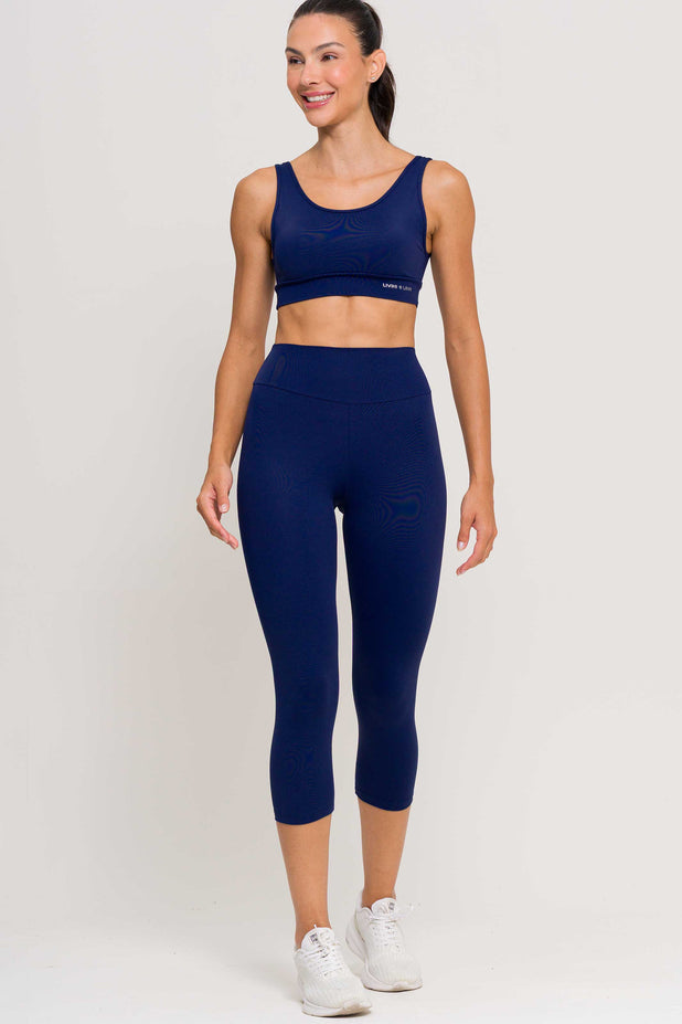 Top Regata de Poliamida Marinho