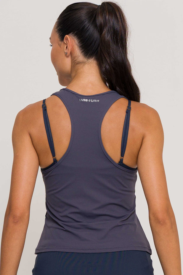 Regata Nadador de Poliamida Chumbo