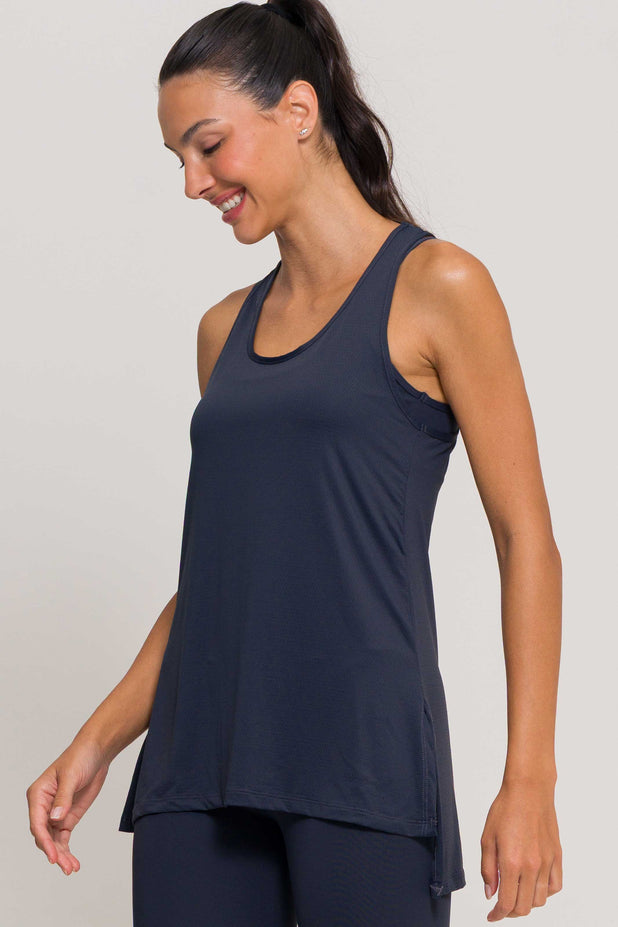 Regata com Fenda Lateral Chumbo