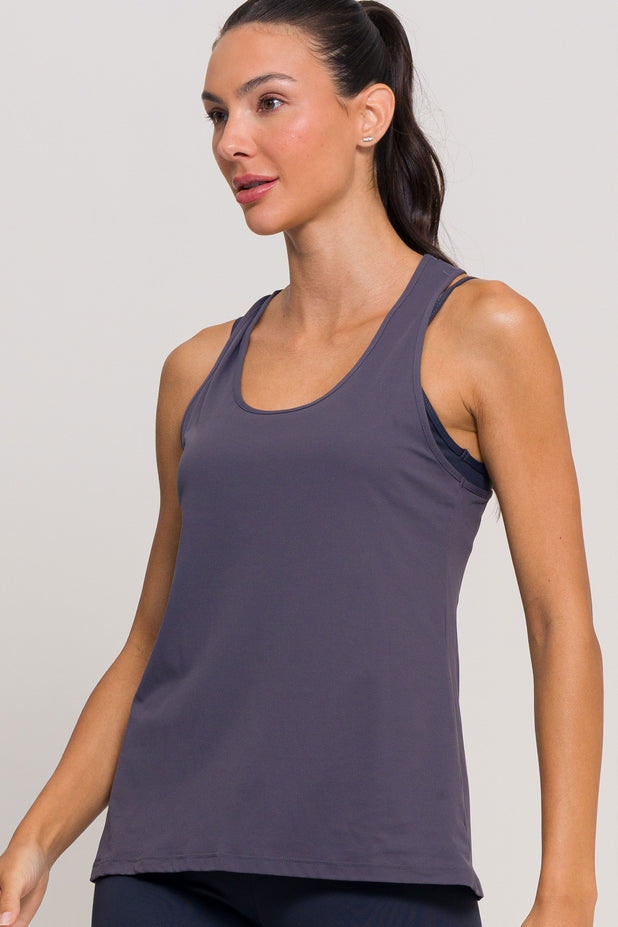 Regata Nadador Básica Chumbo