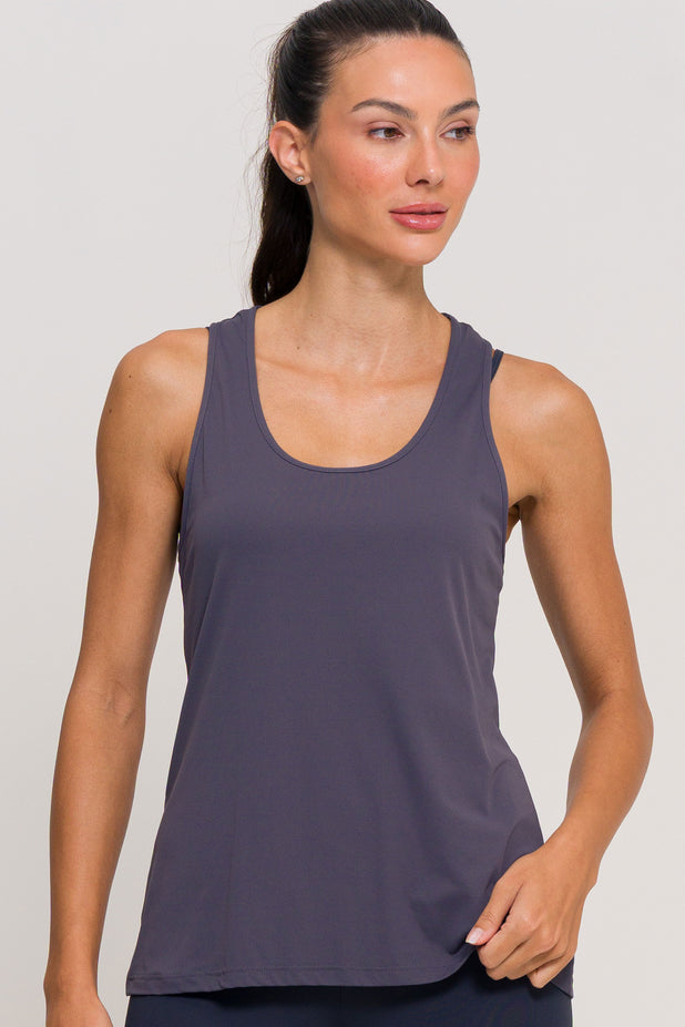 Regata Nadador Básica Chumbo