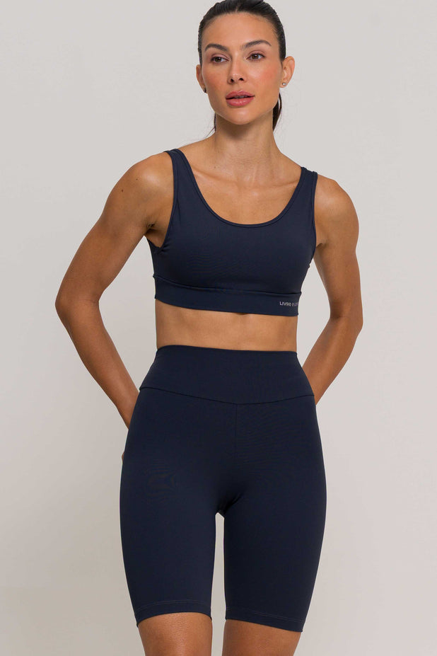 Conjunto Top Regata e Bermuda Poliamida Chumbo
