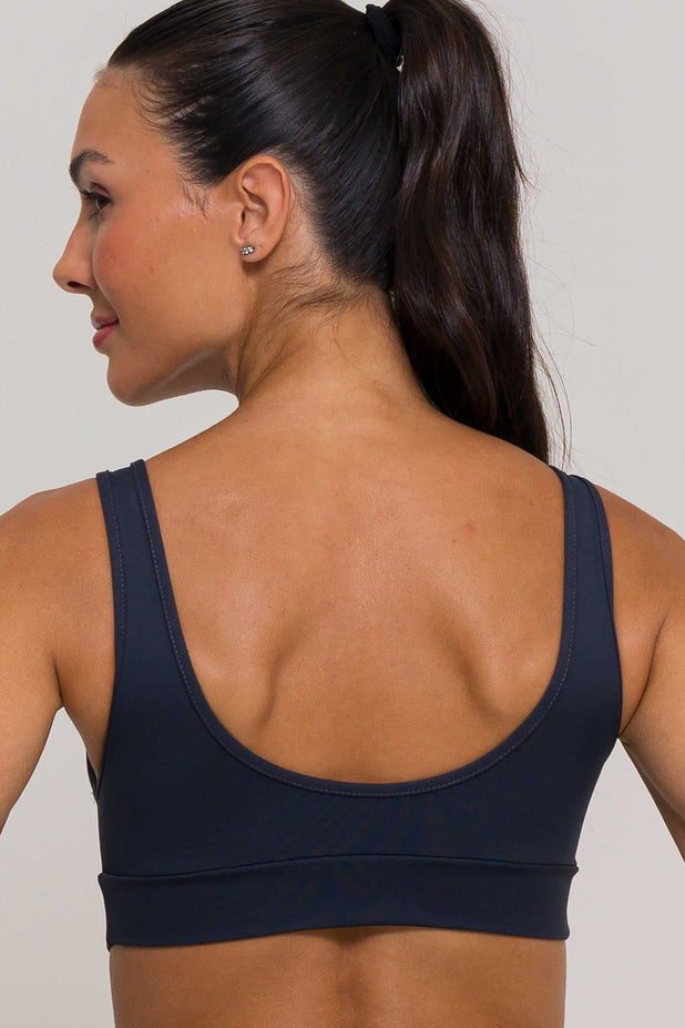 Top Regata de Poliamida Chumbo