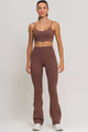 Conjunto Top Alcinha e Flare Poliamida Marrom