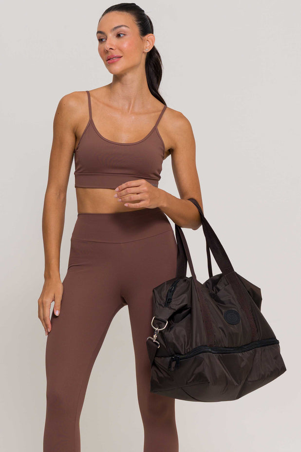 Bolsa de Viagem com Divisão Marrom