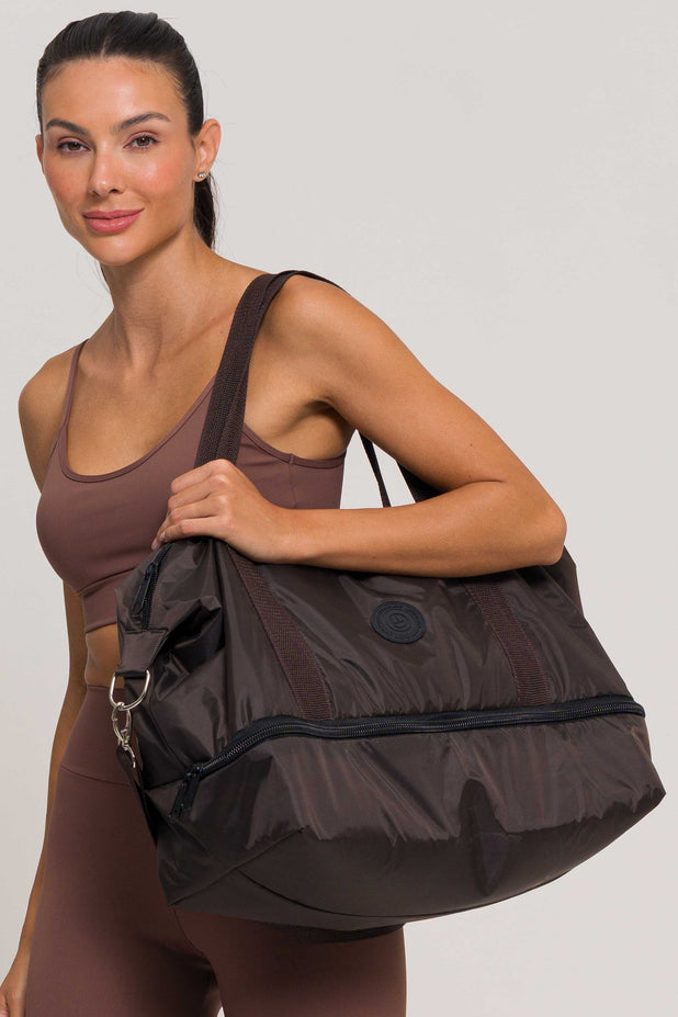 Bolsa de Viagem com Divisão Marrom