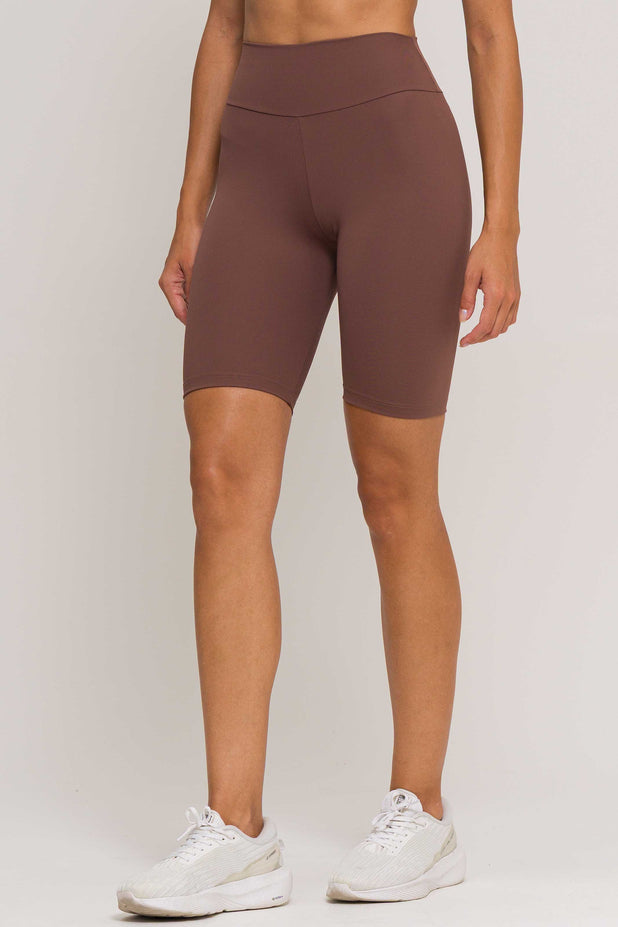 Conjunto Top Regata e Bermuda Poliamida Marrom