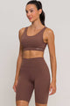 Conjunto Top Regata e Bermuda Poliamida Marrom