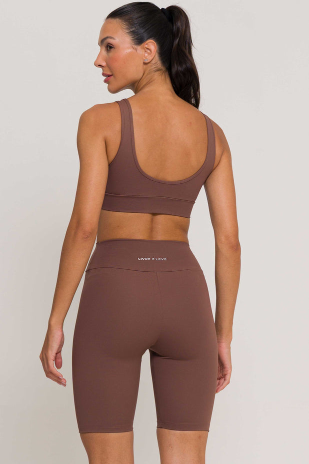 Bermuda de Poliamida Marrom