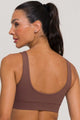 Top Regata de Poliamida Marrom