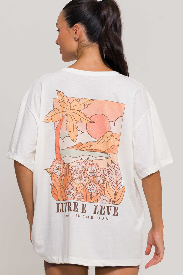 T-Shrit Oversized Vibe Tropical