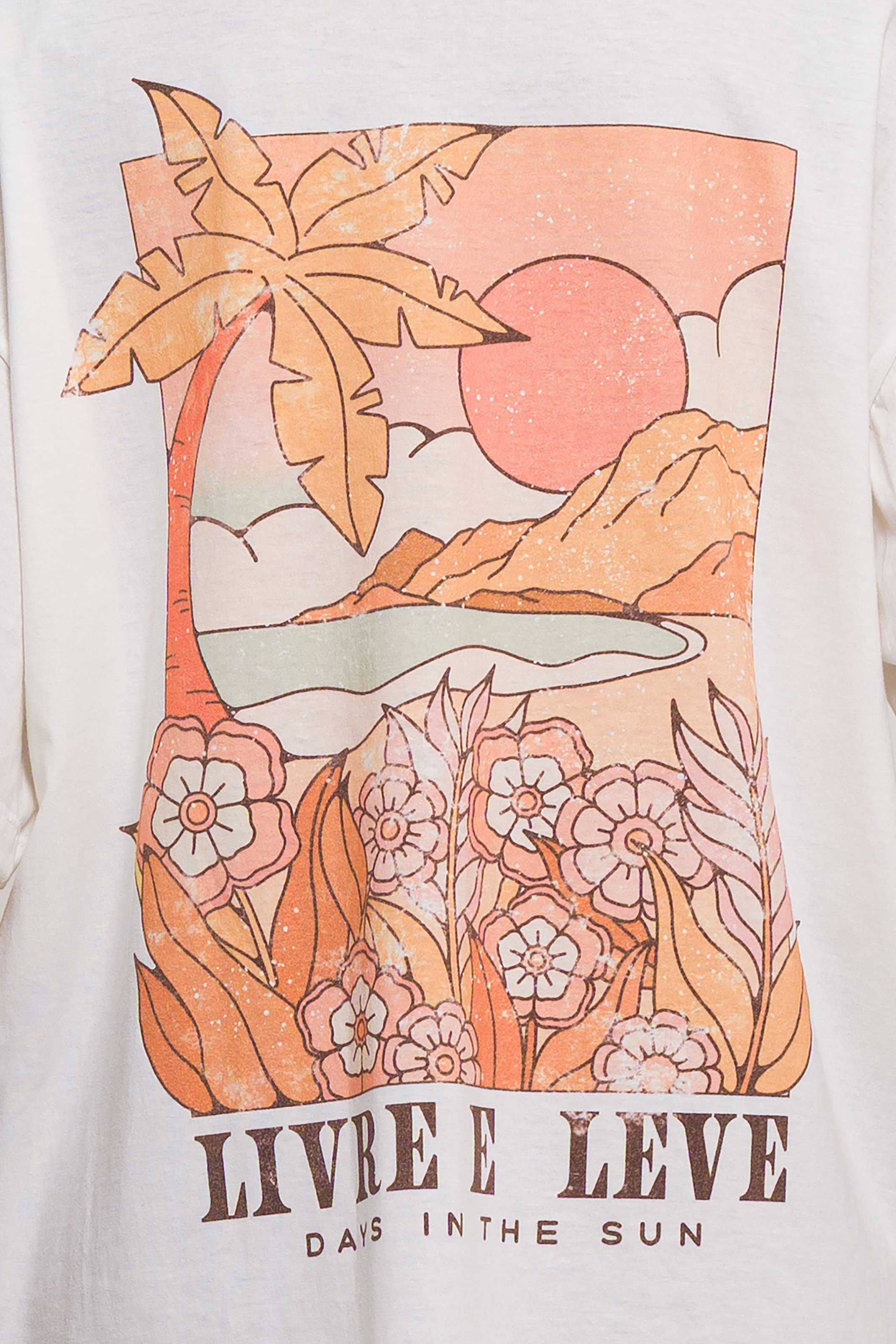 T-Shrit Oversized Vibe Tropical – Livre e Leve