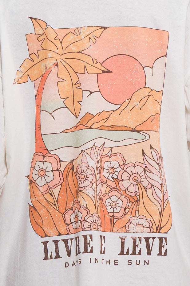 T-Shrit Oversized Vibe Tropical
