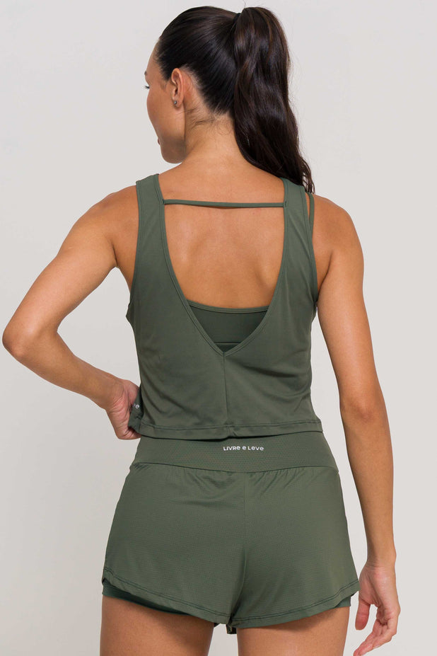 Regata Curta Detalhe Costas Verde