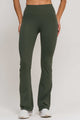 Calça Flare de Poliamida Verde
