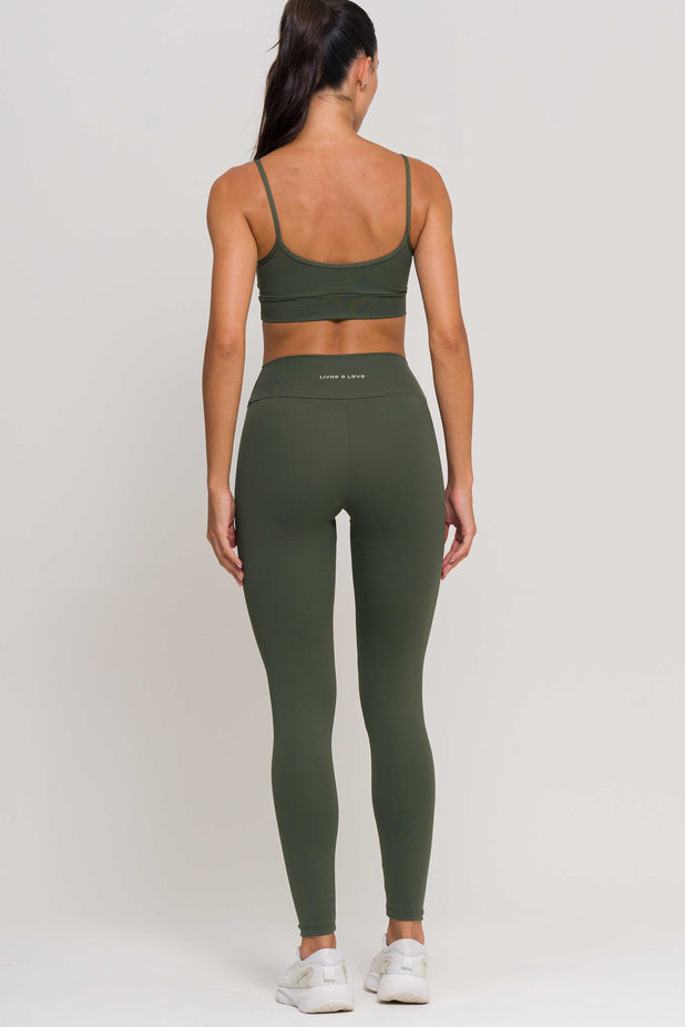 Conjunto Top Alcinha e Legging Poliamida Verde