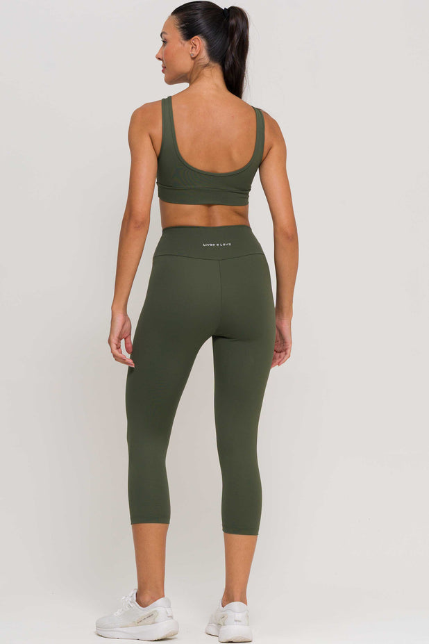 Conjunto Top Regata e Corsário Poliamida Verde