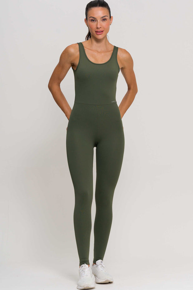 Macacão com Decote nas Costas Verde