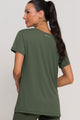 Blusa com Fenda na Lateral Verde