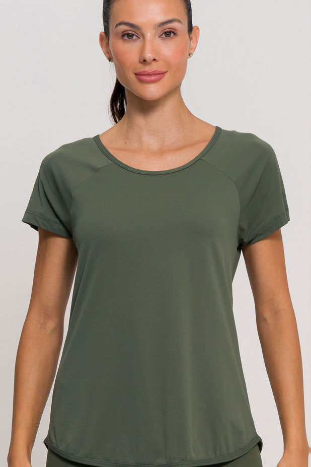Blusa Run de Poliamida Verde