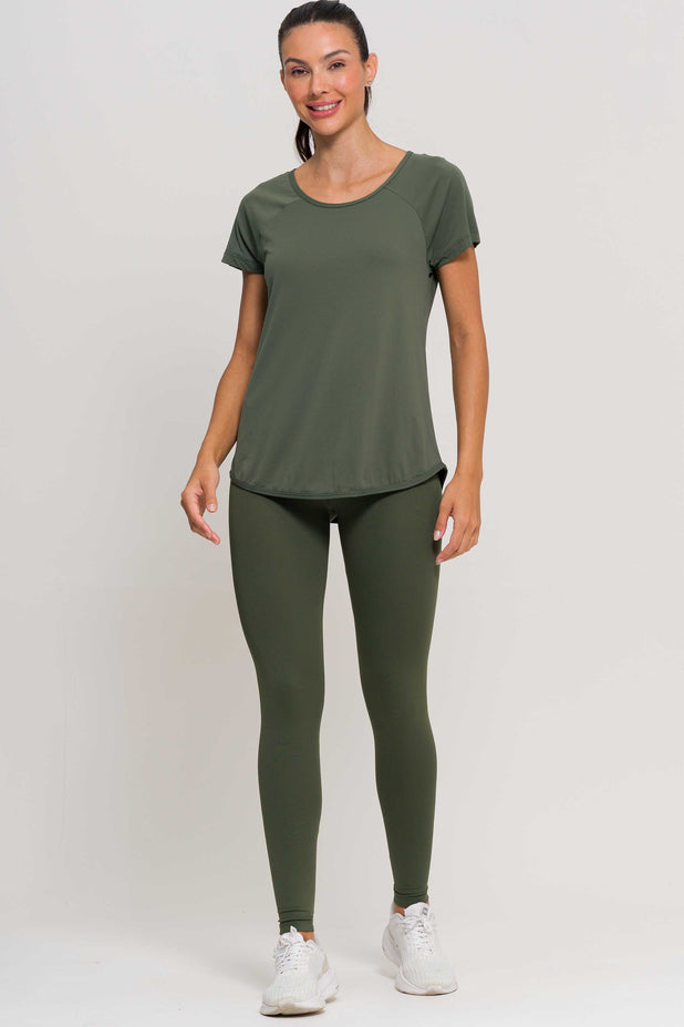 Blusa Run de Poliamida Verde