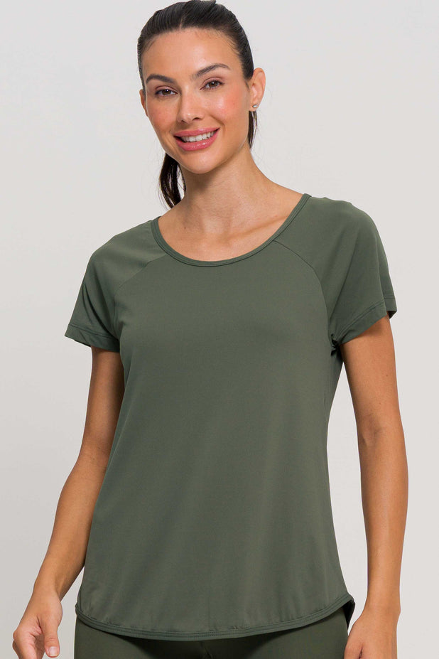 Blusa Run de Poliamida Verde