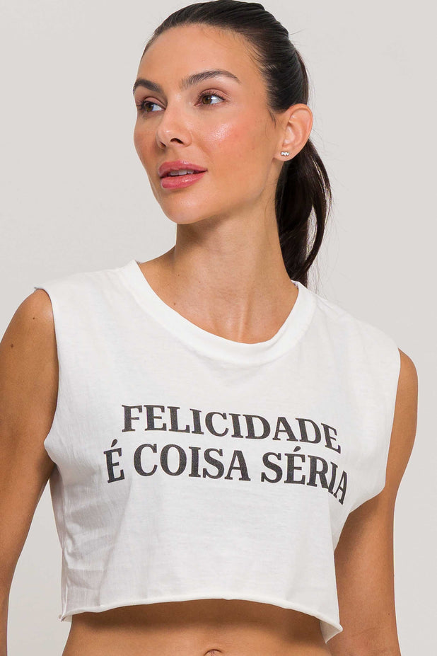 Cropped Regata Felicidade é Coisa Séria