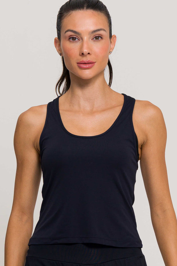 Regata Curta Detalhe Costas Preta