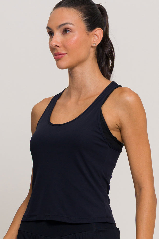 Regata Nadador de Poliamida Preta