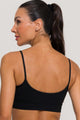 Top Alcinha de Poliamida Preto
