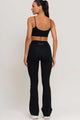 Conjunto Top Alcinha e Flare Poliamida Preto