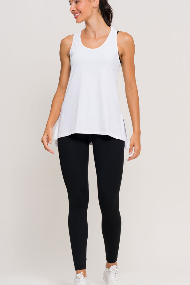 Regata com Fenda Lateral Branca