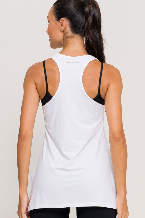 Regata com Fenda Lateral Branca