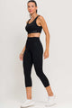Conjunto Top Regata e Corsário Poliamida Preto