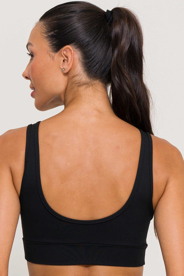 Top Regata de Poliamida Preto