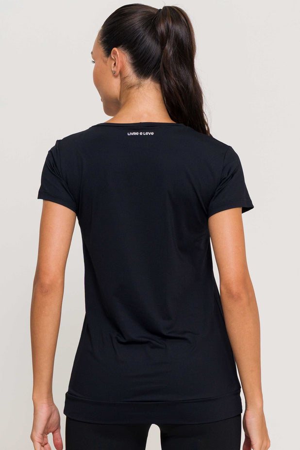 Kit com 3 Blusas Poliamida Gola V