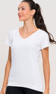 Blusa de Poliamida Gola V Branca