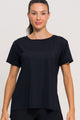 Blusa com Fenda na Lateral Preta