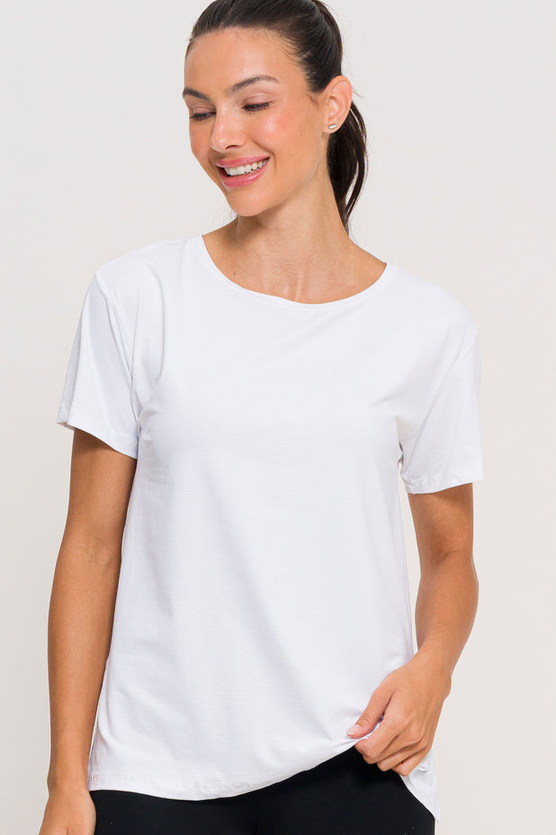 Blusa com Fenda na Lateral Branca