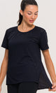 Blusa com Fenda Lateral Furadinha Preta