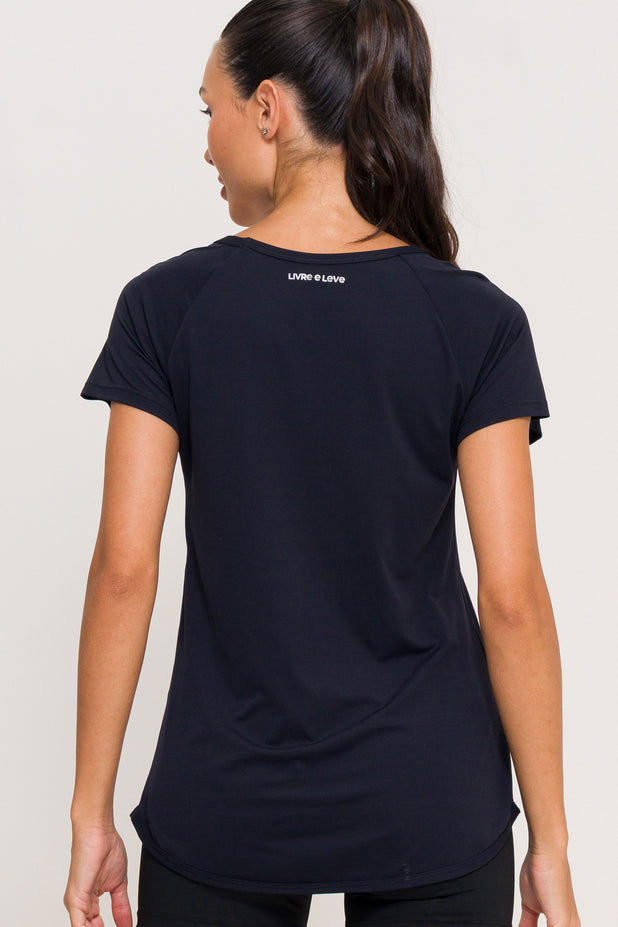 Blusa Run de Poliamida Preta