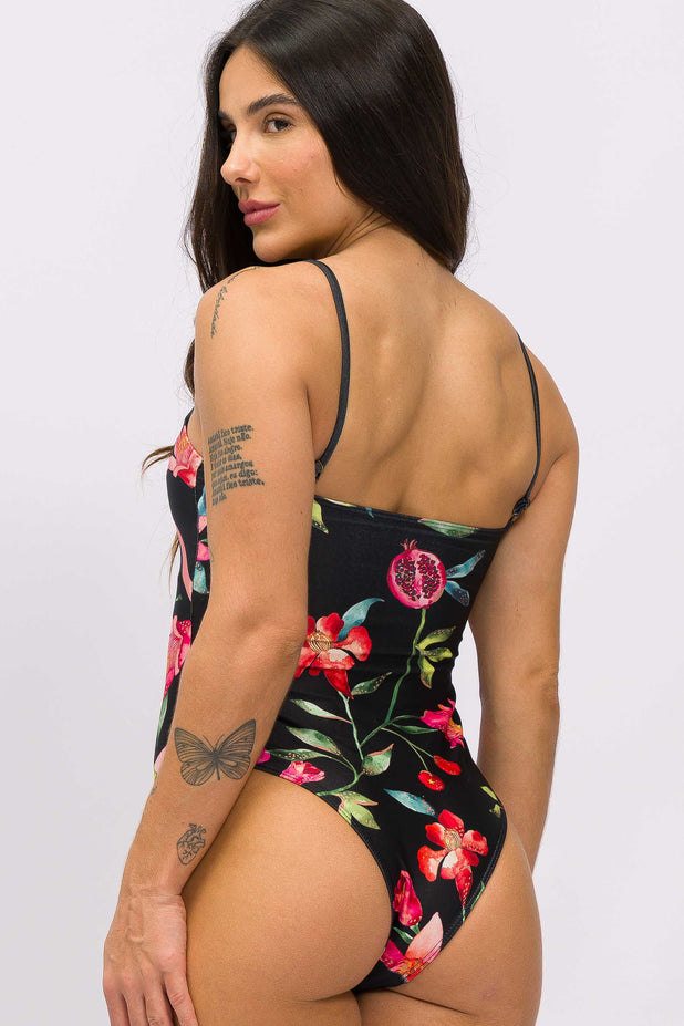Body Decote Quadrado de Alcinha Romã