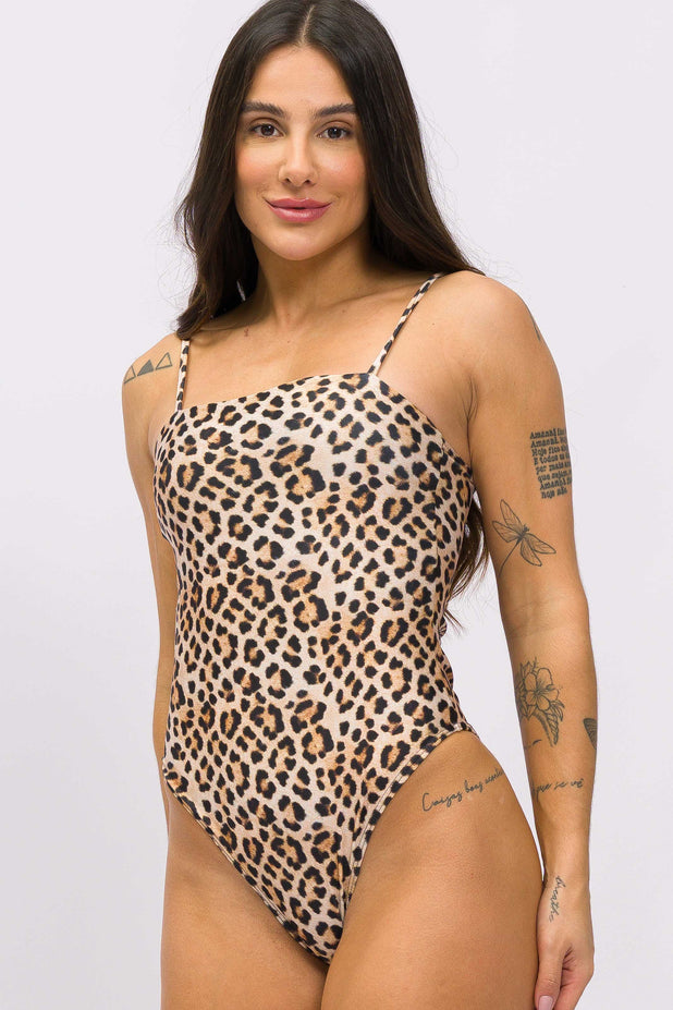 Body Decote Quadrado Alcinha Oncinha