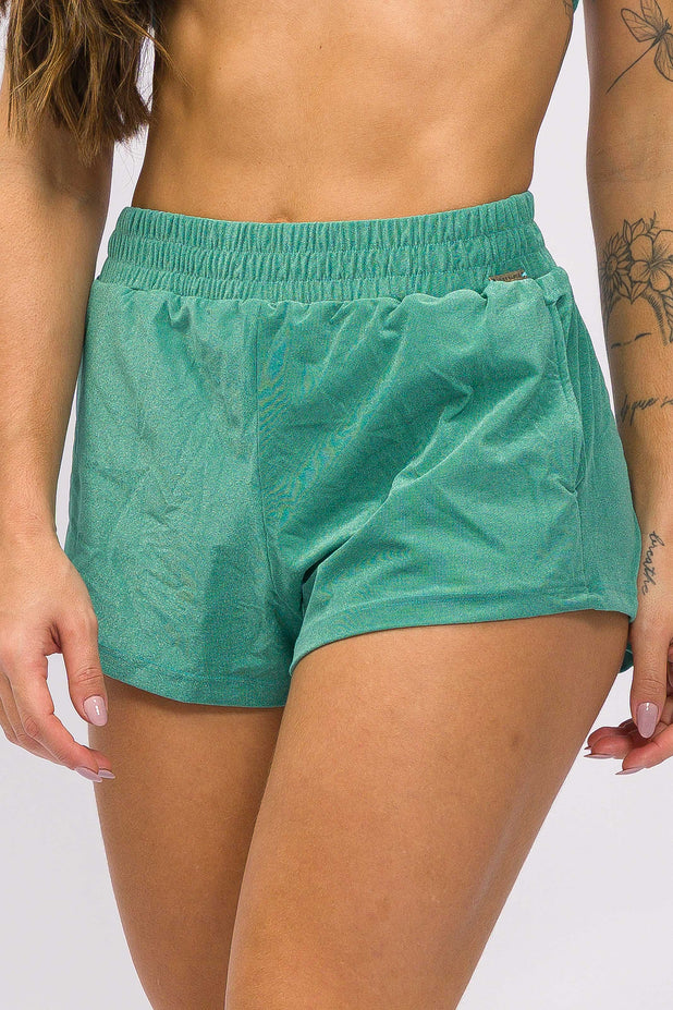 Short de Praia Texturizado Verde