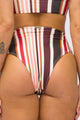 Calcinha Hot Pants Listrado Marrom