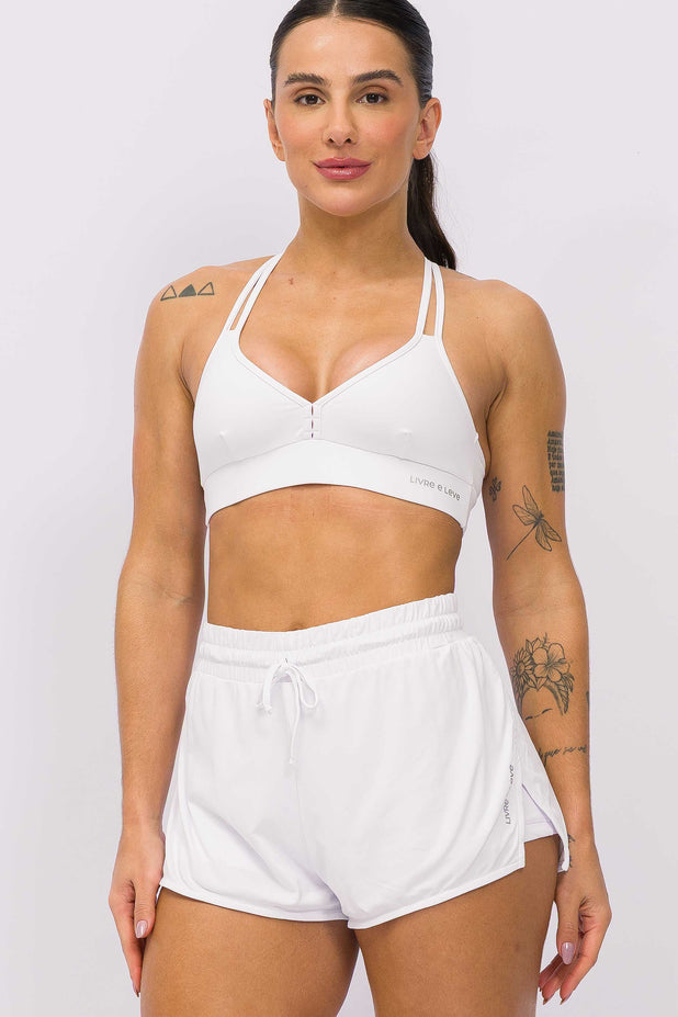 Top Alças Duplas com Bojo Branco